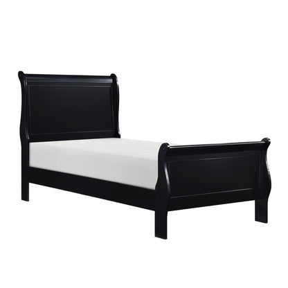 Mayville Black Twin Sleigh Bed