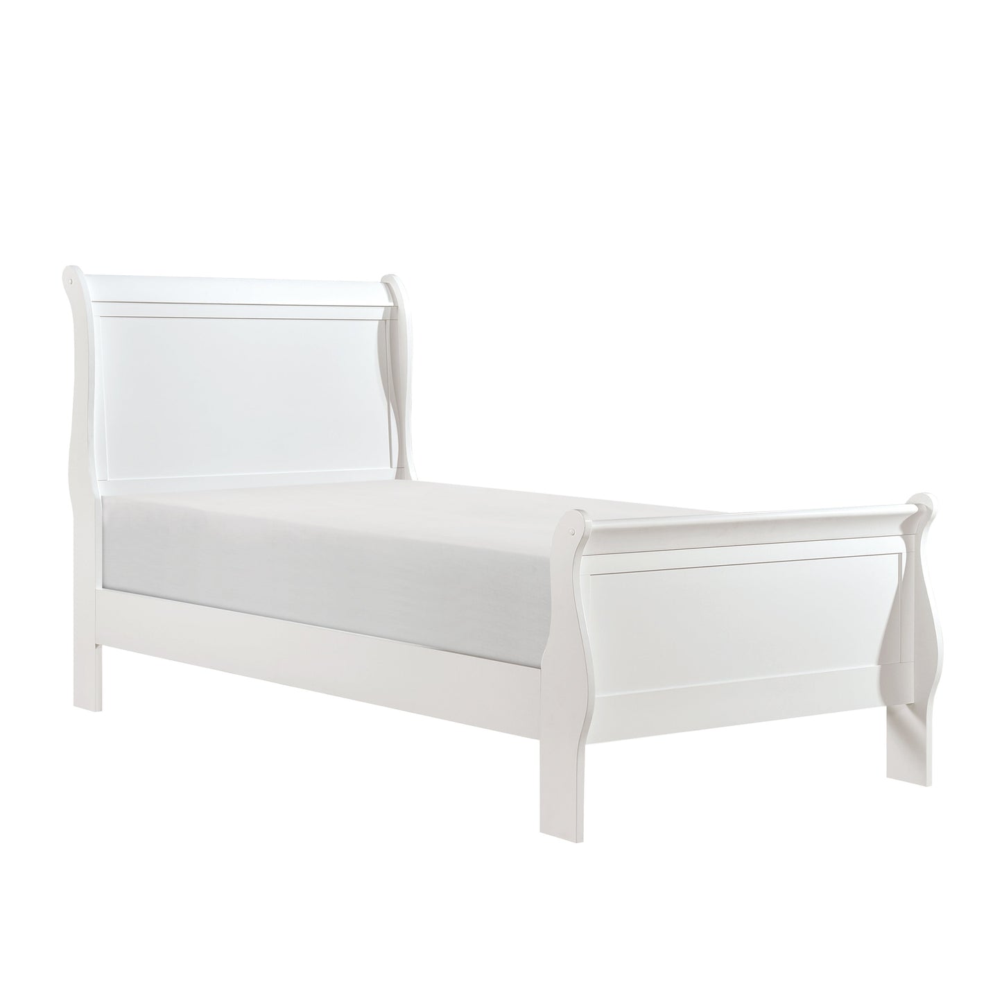 Mayville White Twin Sleigh Bed