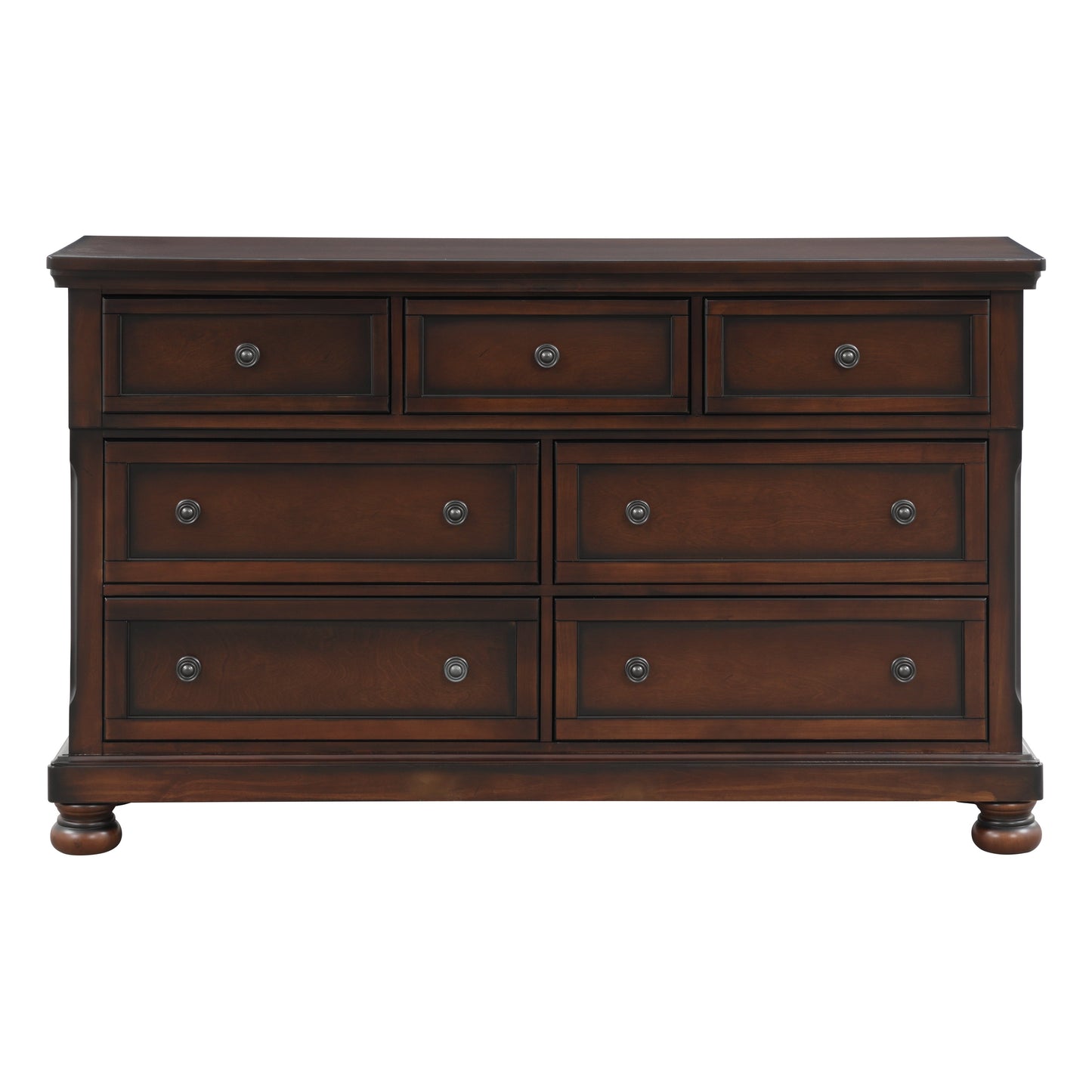 Cumberland Brown Cherry Sleigh Storage Platform Bedroom Set