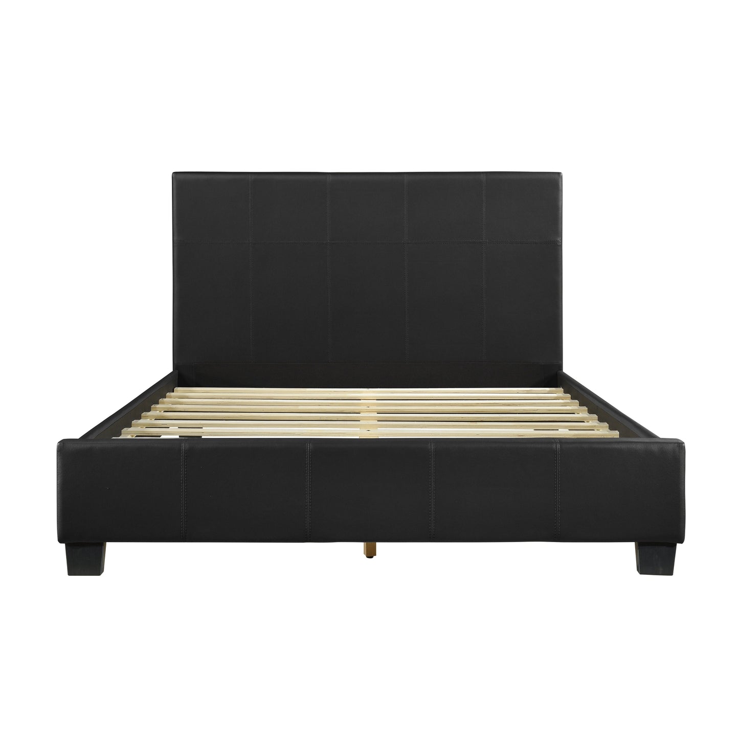 Lorenzi Black Full Upholstered Platform Bed