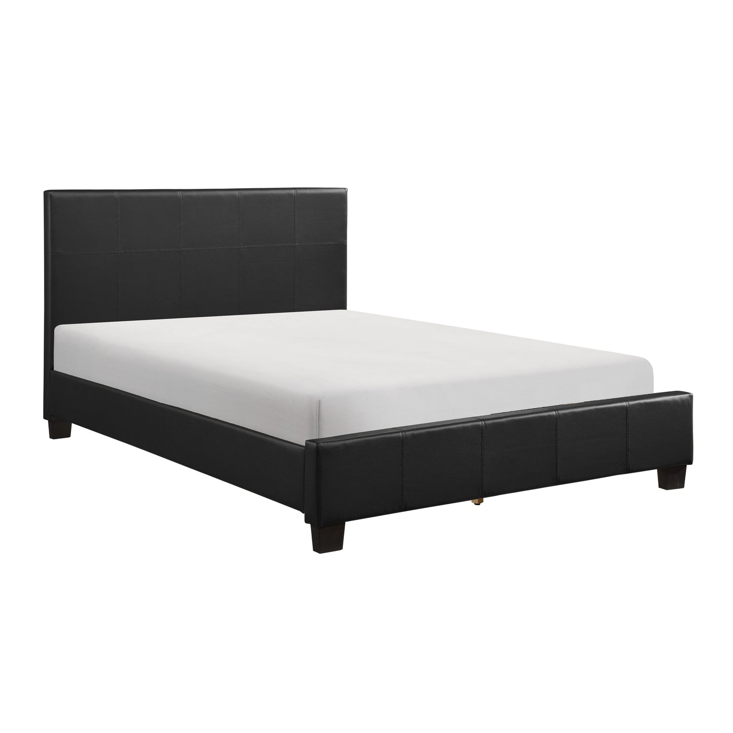 Lorenzi Black Full Upholstered Platform Bed