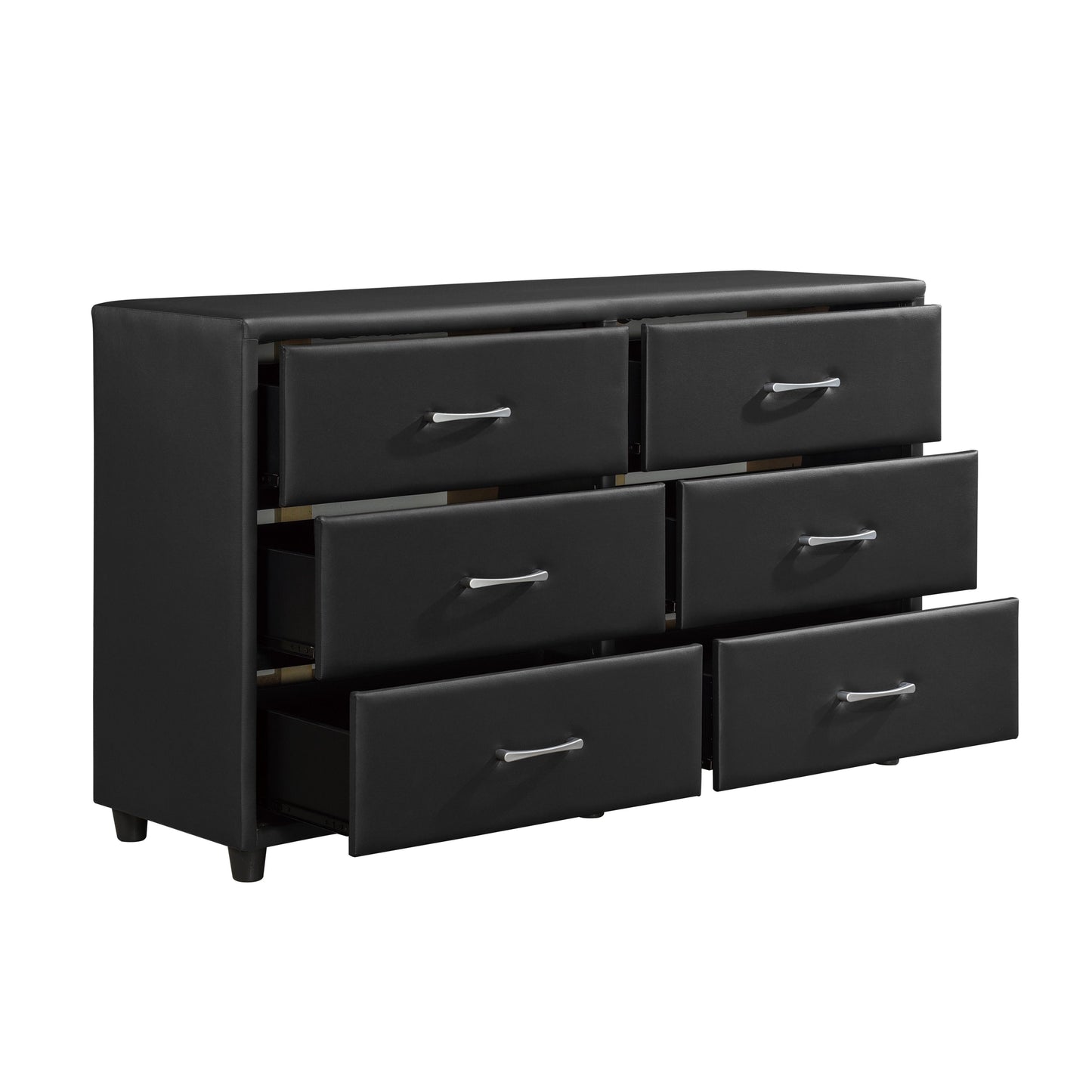 Lorenzi Black Upholstered Platform Youth Bedroom Set