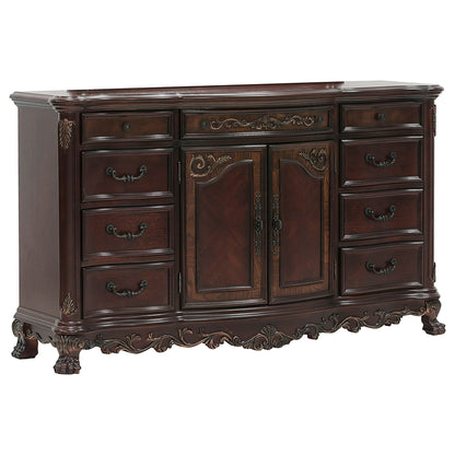 Deryn Park Cherry Sleigh Bedroom Set