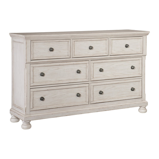 Bethel Wire Brushed White Dresser