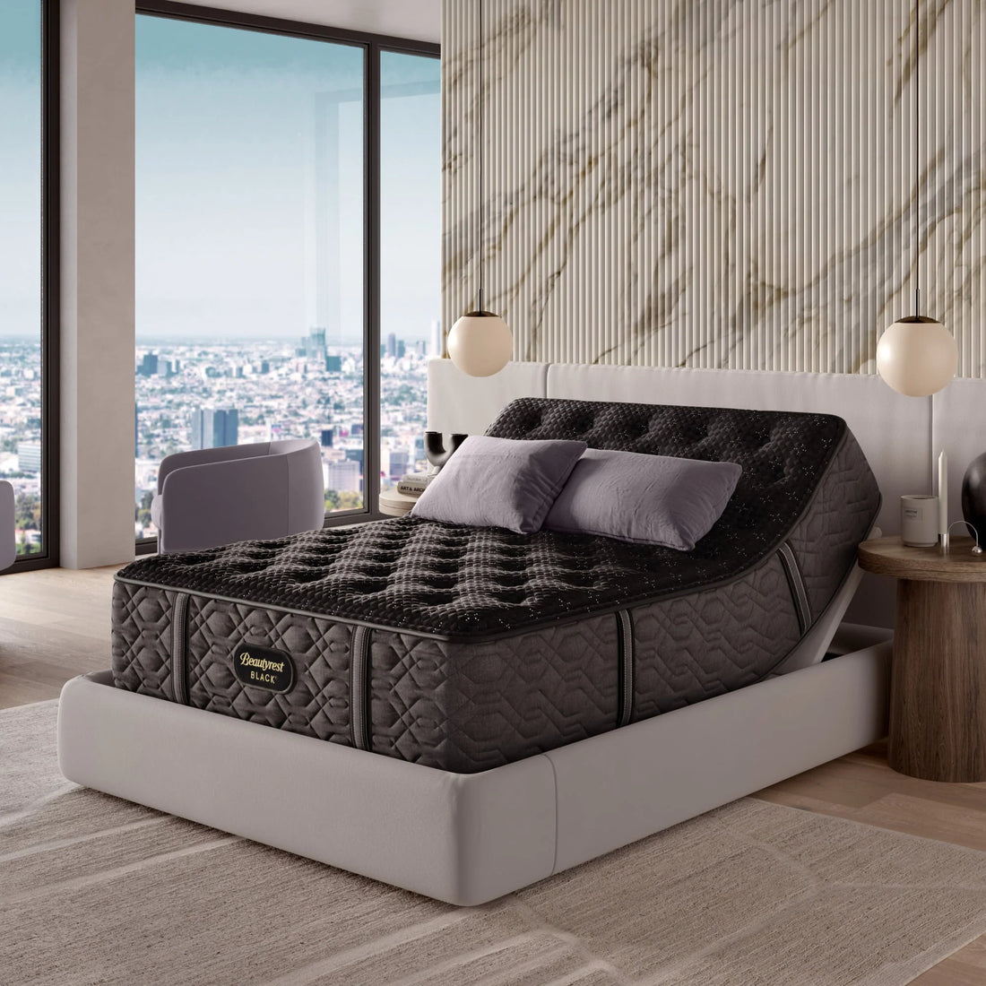 Beautyrest Black Hybrid XCS mattress lifestyle setup
