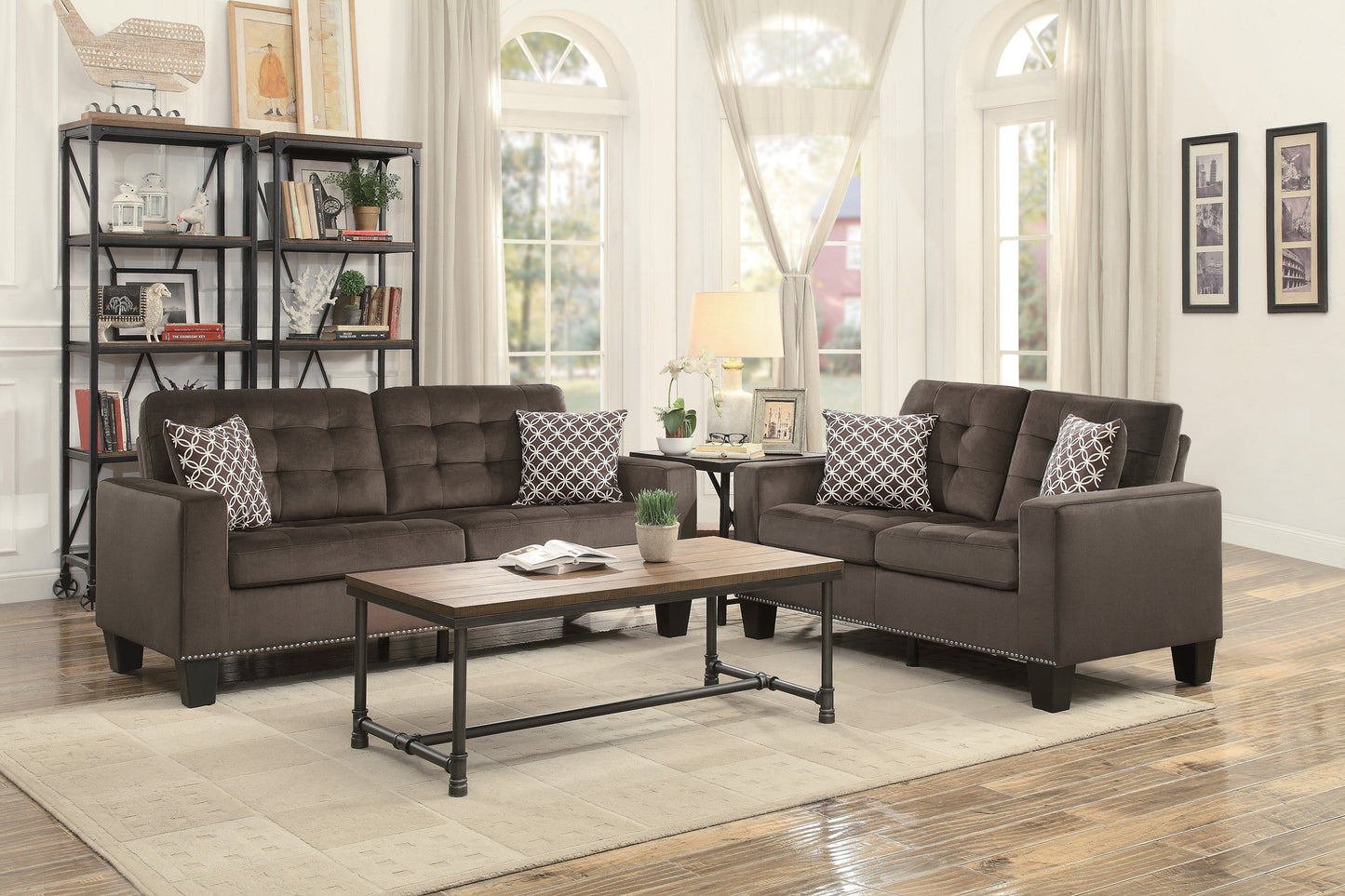 Lantana Chocolate Living Room Set