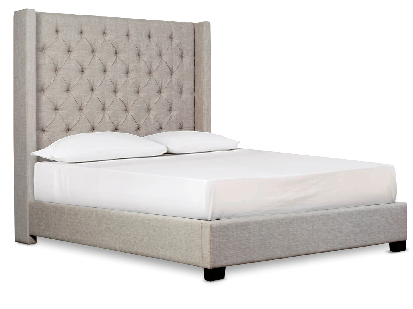 Melody Gray Queen Upholstered Bed