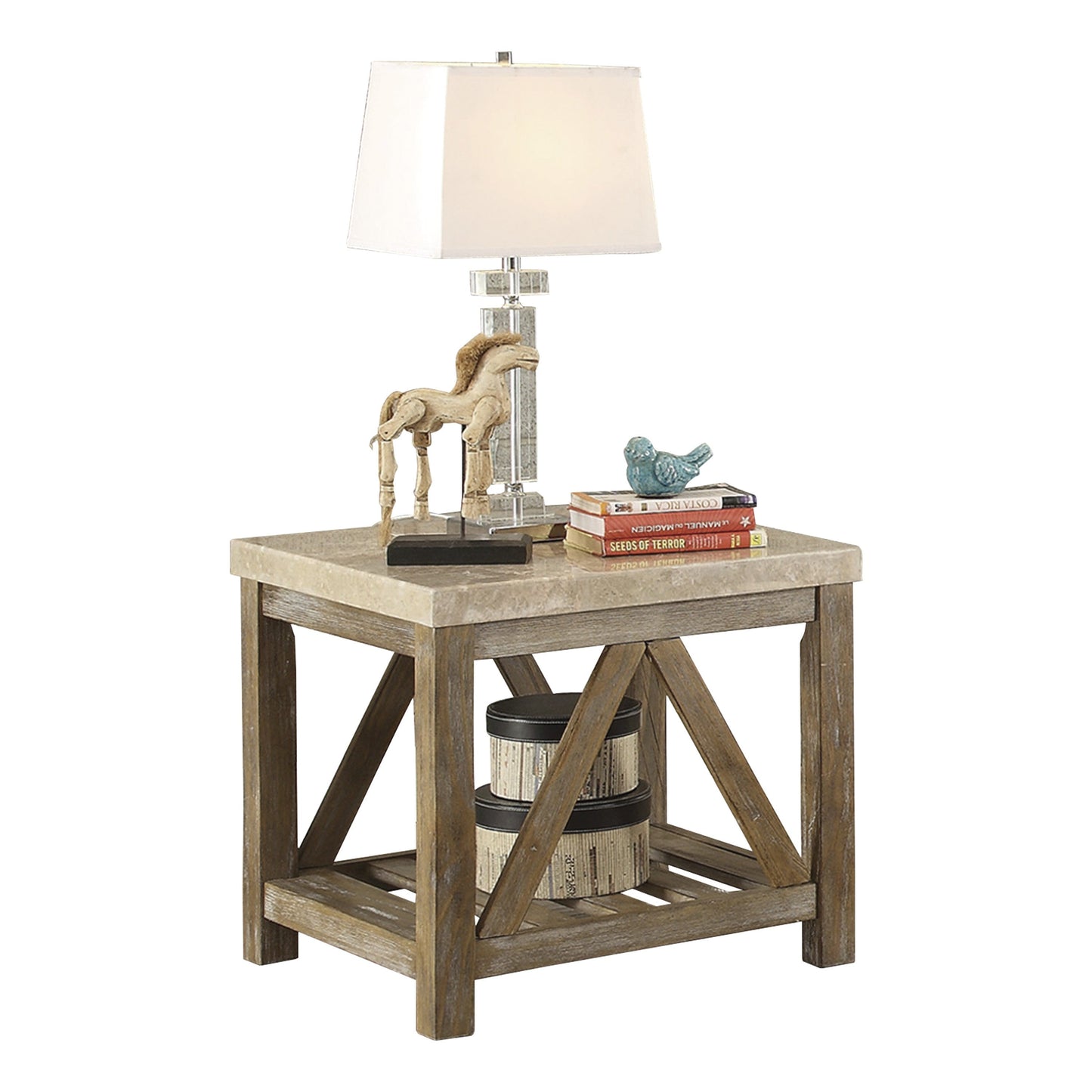 Ridley Weathered Natural End Table