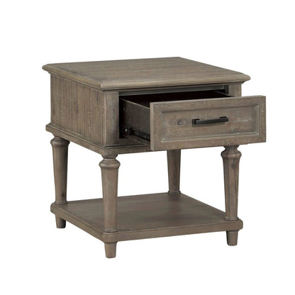 Cardano Driftwood Light Brown Wood End Table