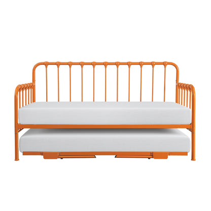 Constance Orange Daybed With Lift-Up Trundle