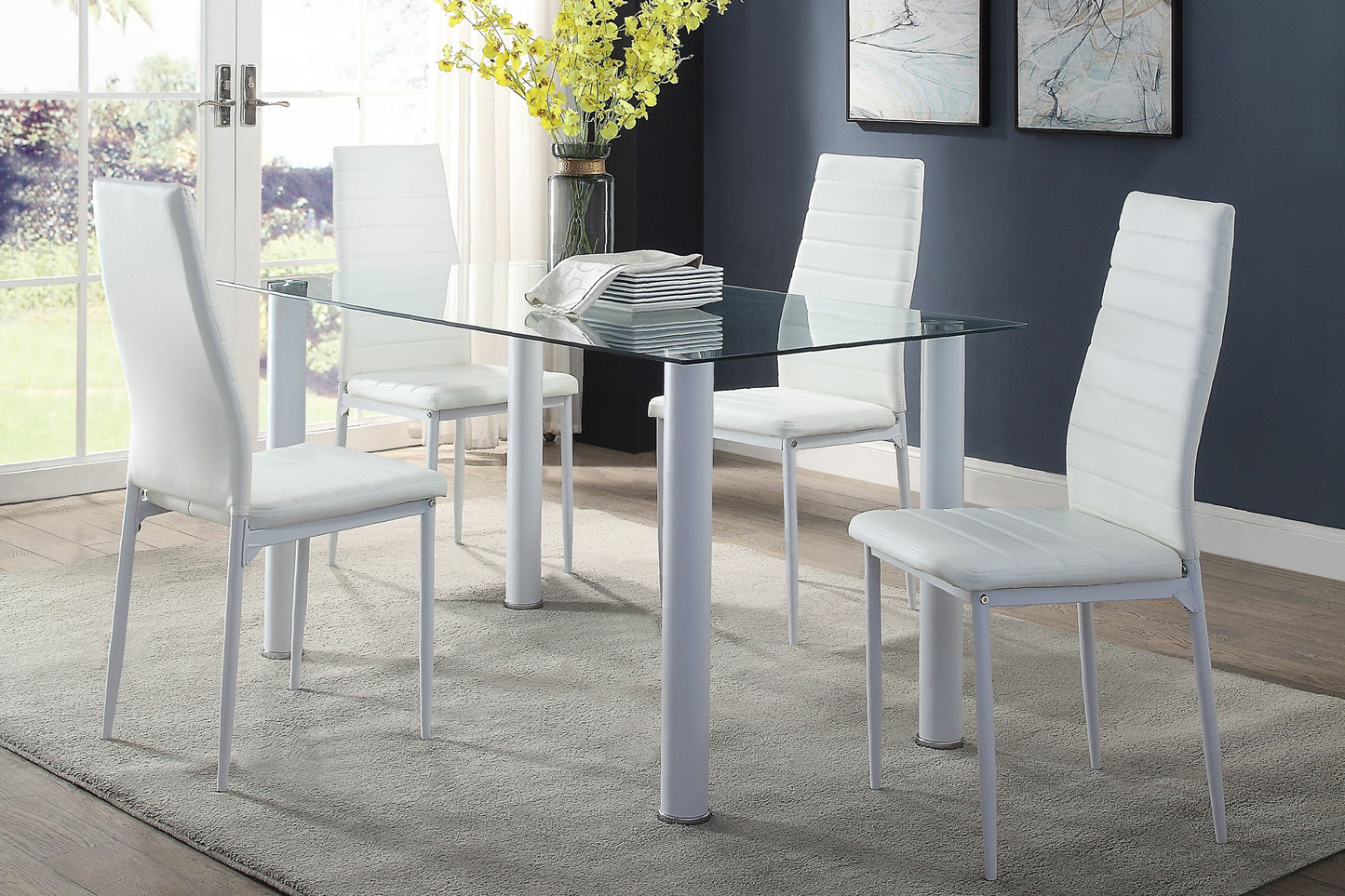 Florian White Dining Set