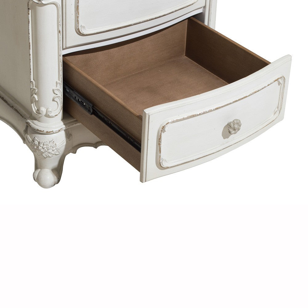 Cinderella Antique White Nightstand