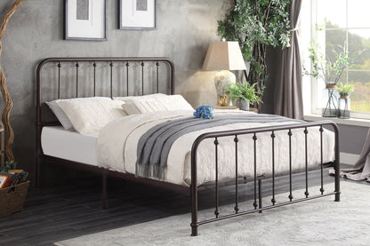 Larkspur Antique Bronze Full Metal Platform Bed