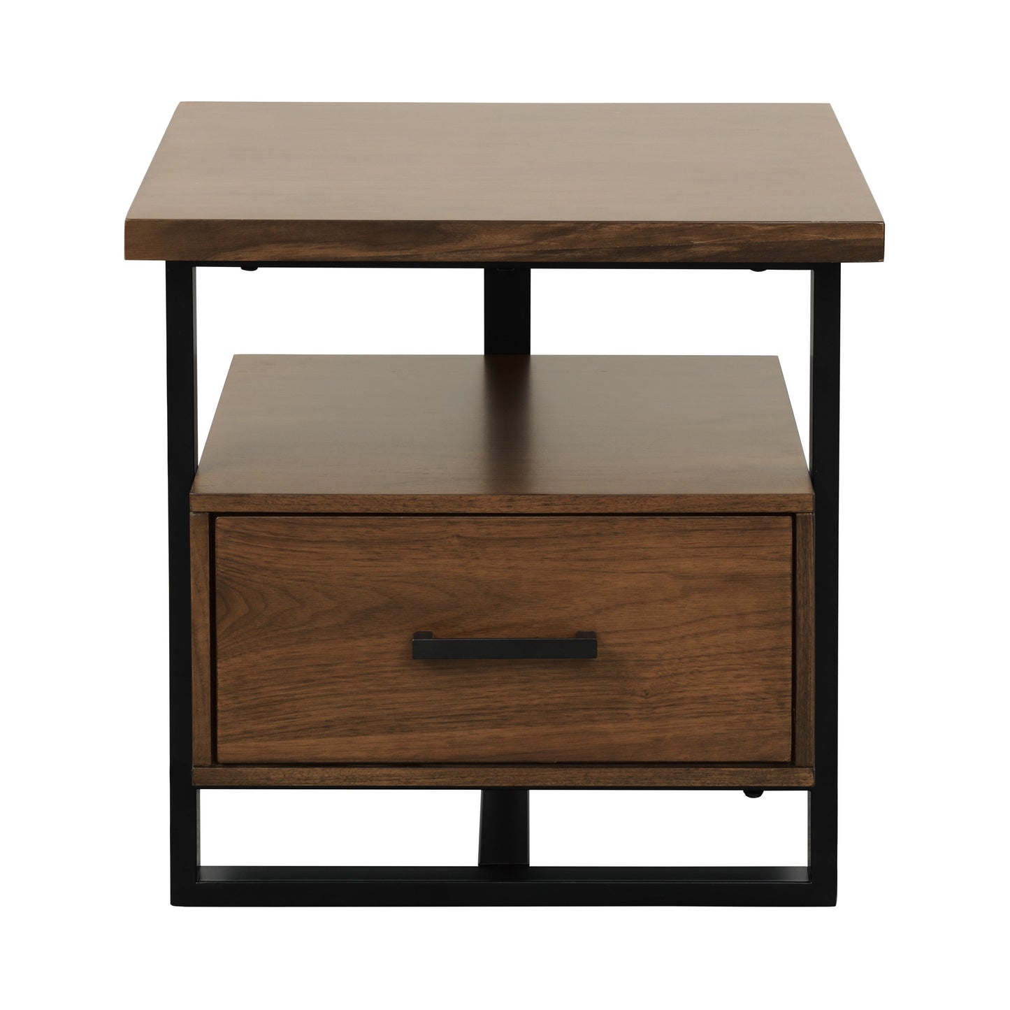 Sedley Walnut/Rustic Black End Table