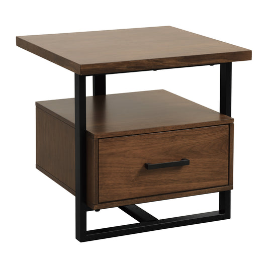 Sedley Walnut/Rustic Black End Table