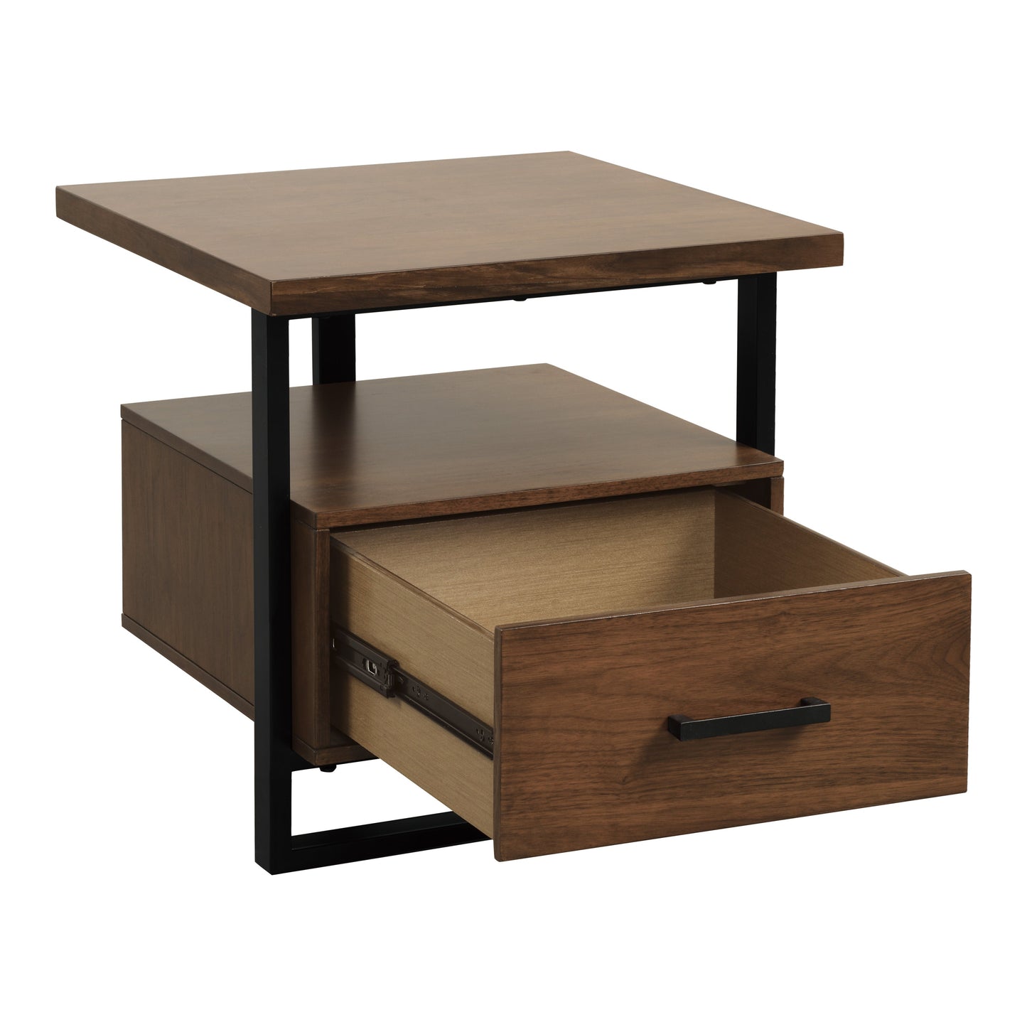 Sedley Walnut/Rustic Black End Table