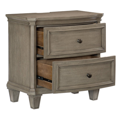 Vermillion Gray Cashmere Nightstand