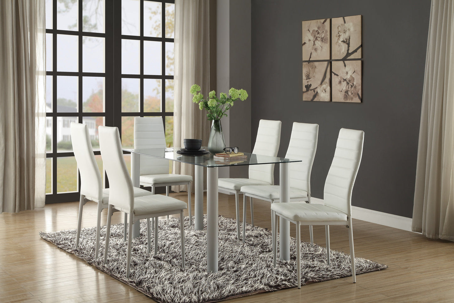 Florian White Dining Set