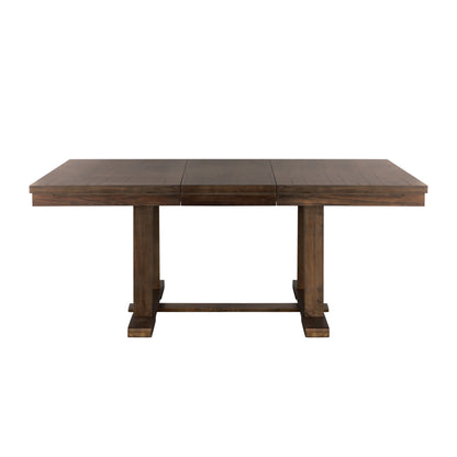 Wieland Rustic Brown Extendable Dining Set