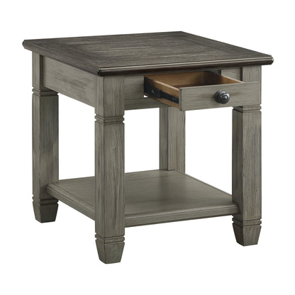 Granby Antique Gray End Table