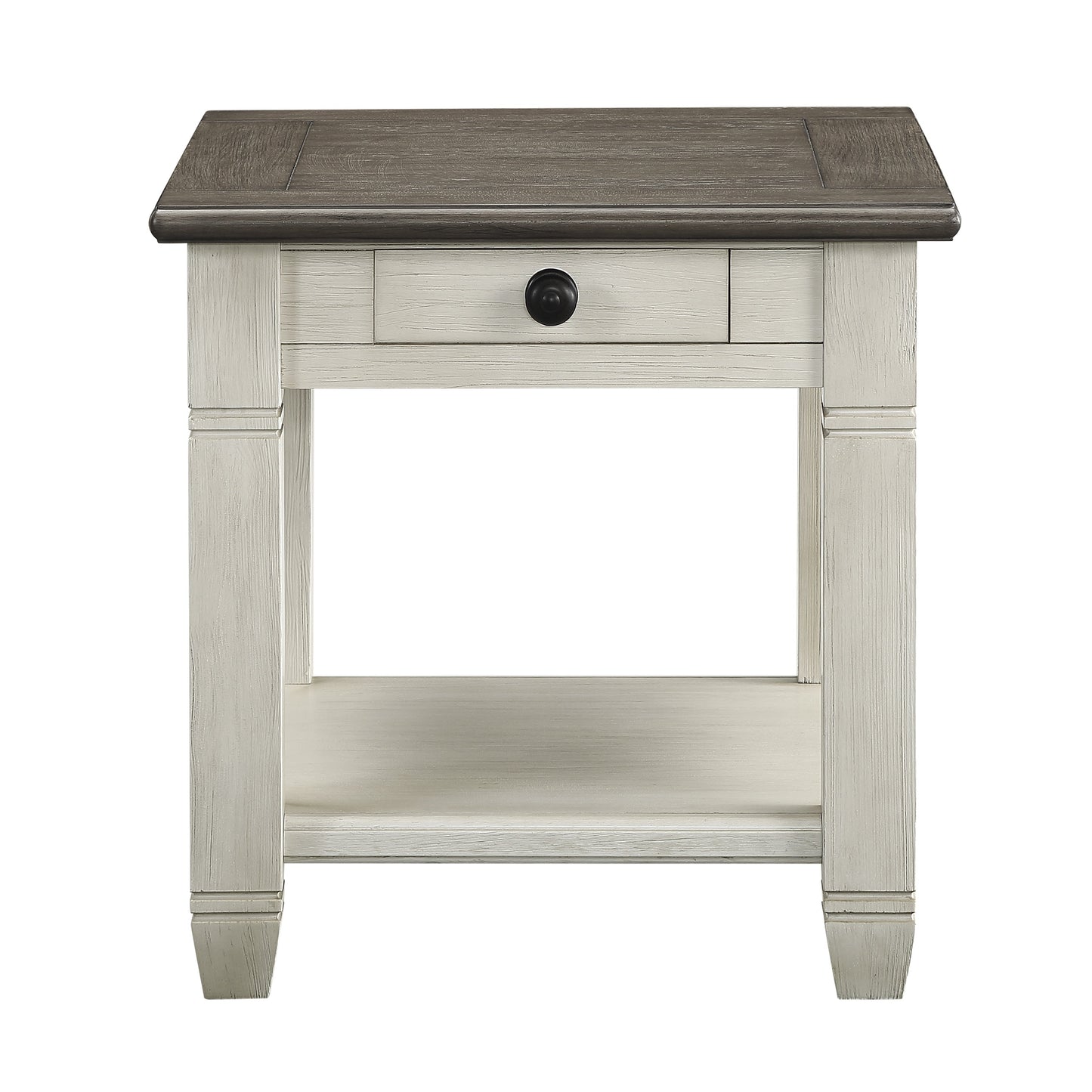 Granby Antique White End Table