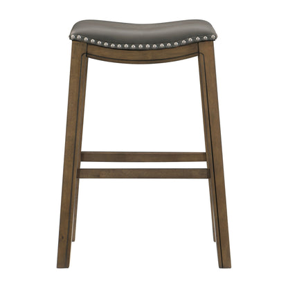 Ordway Gray/Brown Pub Height Stool, Gray