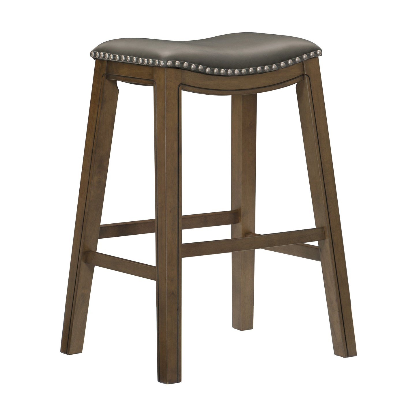 Ordway Gray/Brown Pub Height Stool, Gray