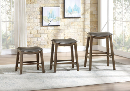 Ordway Gray/Brown Pub Height Stool, Gray