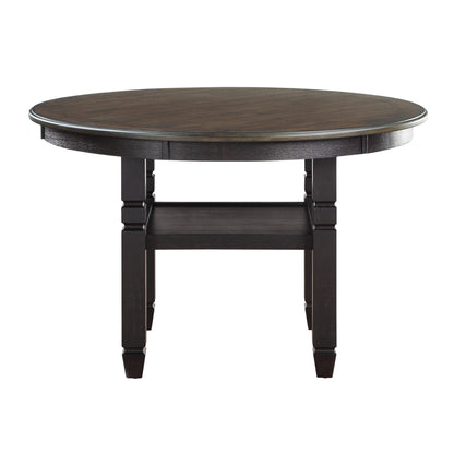 Asher Black/Brown Round Dining Table