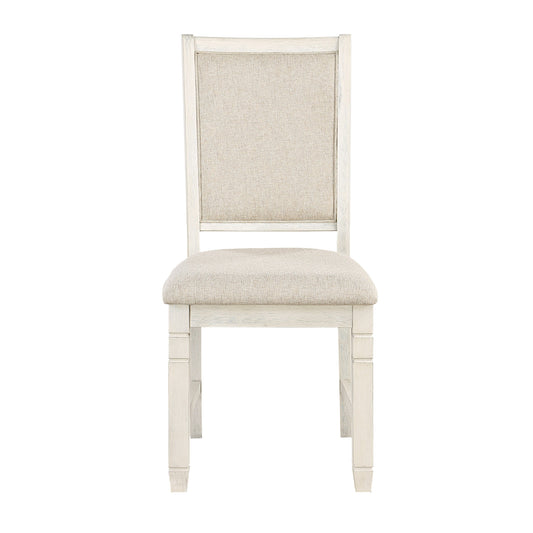 Asher Antique White Side Chair, Set of 2