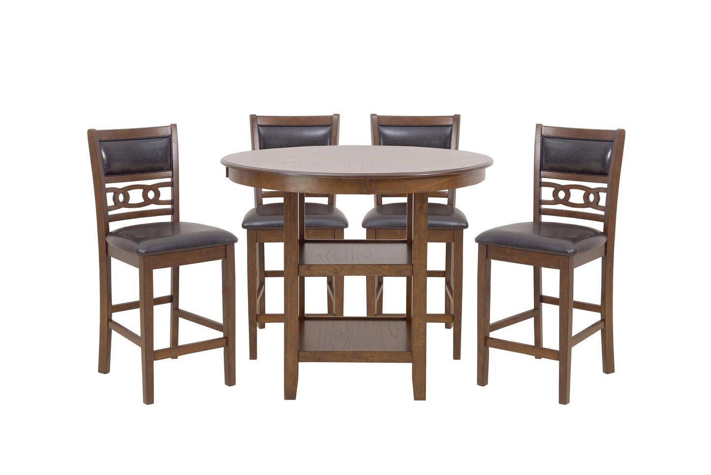 Savor Brown 5-Piece Counter Height Set