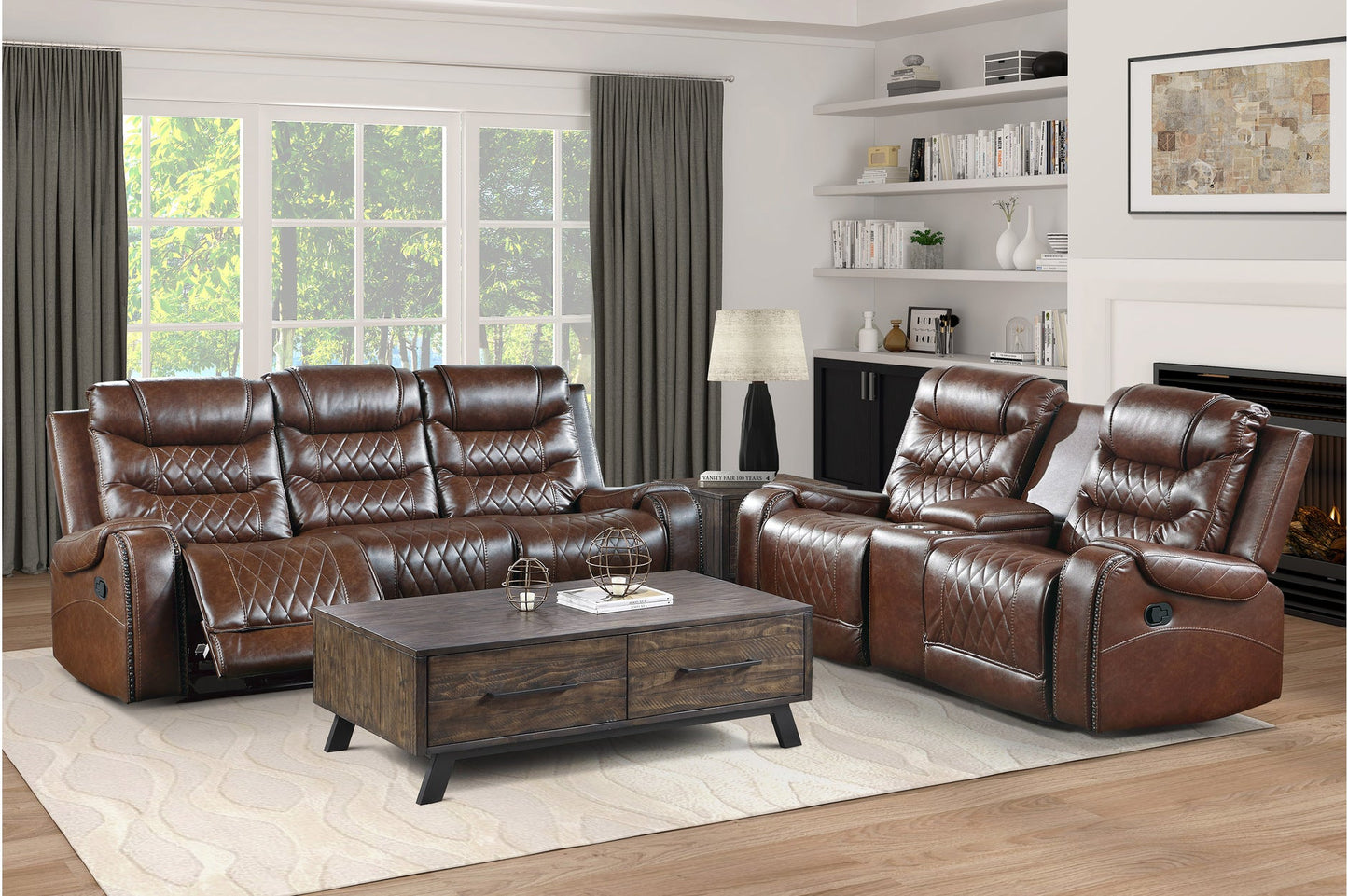 Putnam Brown Reclining Living Room Set