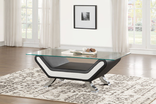 Veloce Black/White Cocktail Table