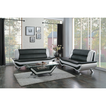 Veloce Black-White Living Room Set