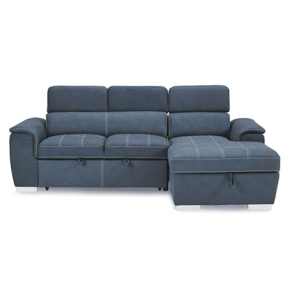 Ferriday Blue Storage Sleeper Sectional