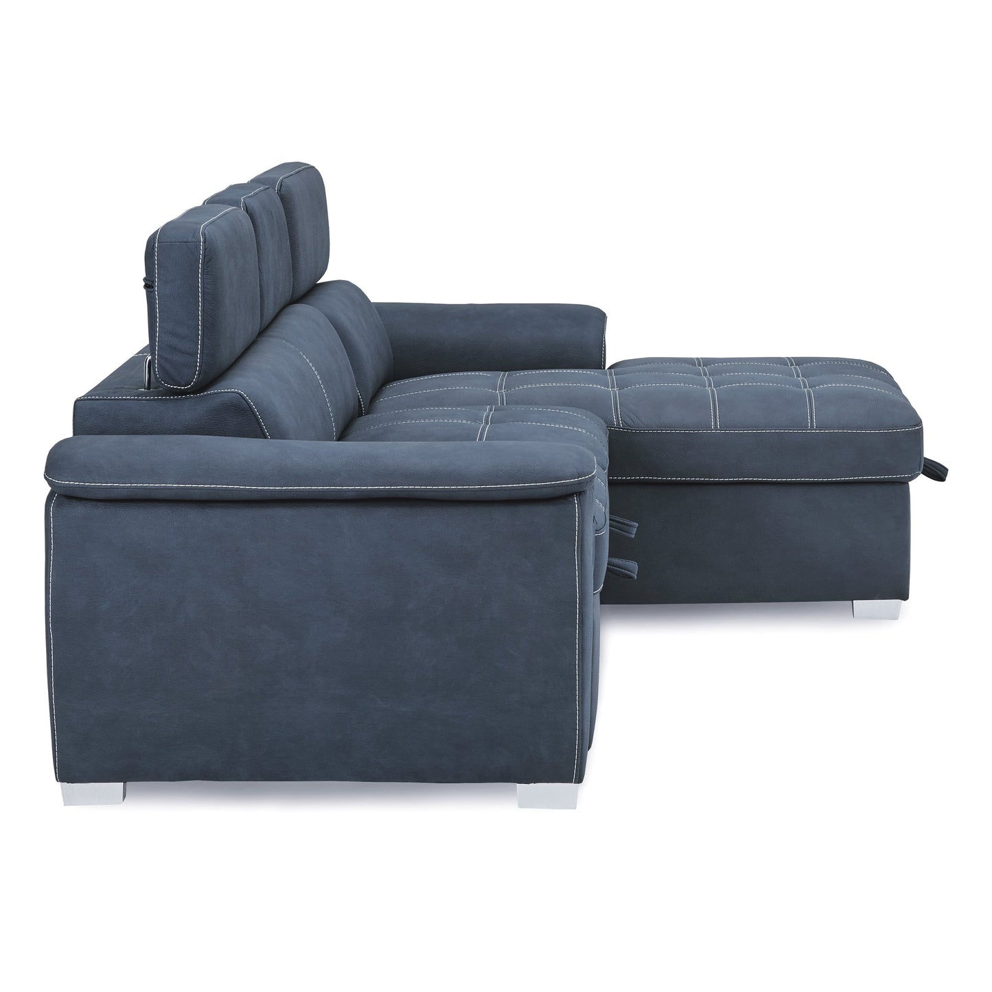 Ferriday Blue Storage Sleeper Sectional