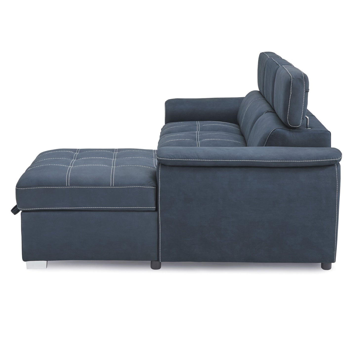 Ferriday Blue Storage Sleeper Sectional