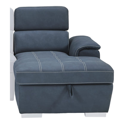 Ferriday Blue Storage Sleeper Sectional