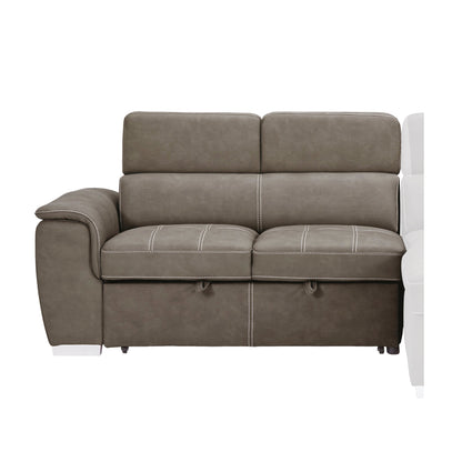 Ferriday Taupe Storage Sleeper Sectional