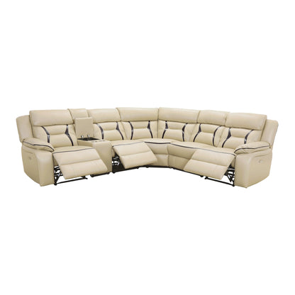 Amite Beige Power Reclining Sectional