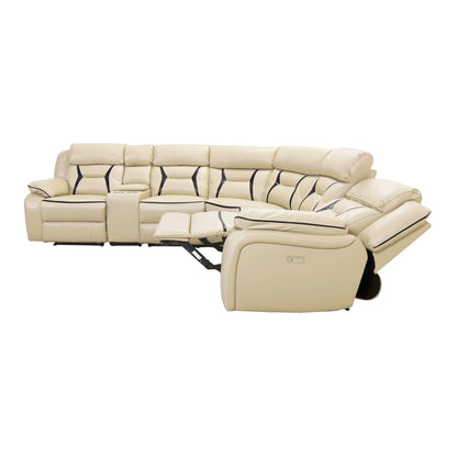 Amite Beige Power Reclining Sectional