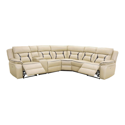 Amite Beige Power Reclining Sectional