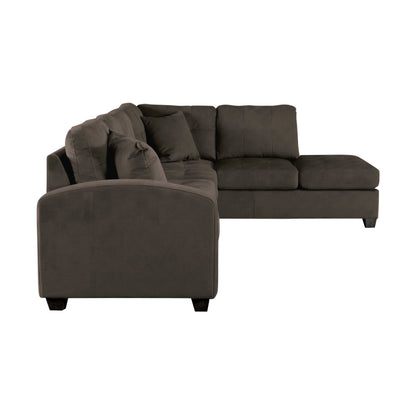 Emilio Chocolate Reversible Sectional