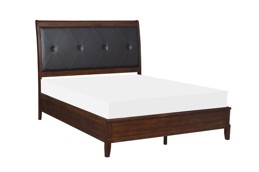 Cotterill Cherry King Upholstered Panel Bed