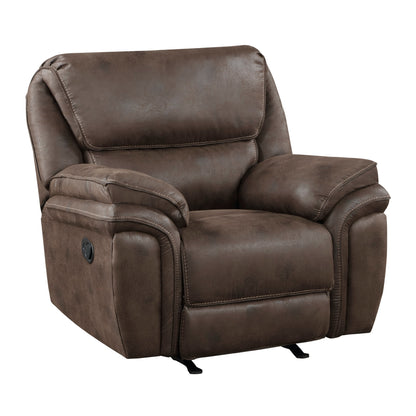 Proctor Brown Microfiber Rocker Reclining Chair