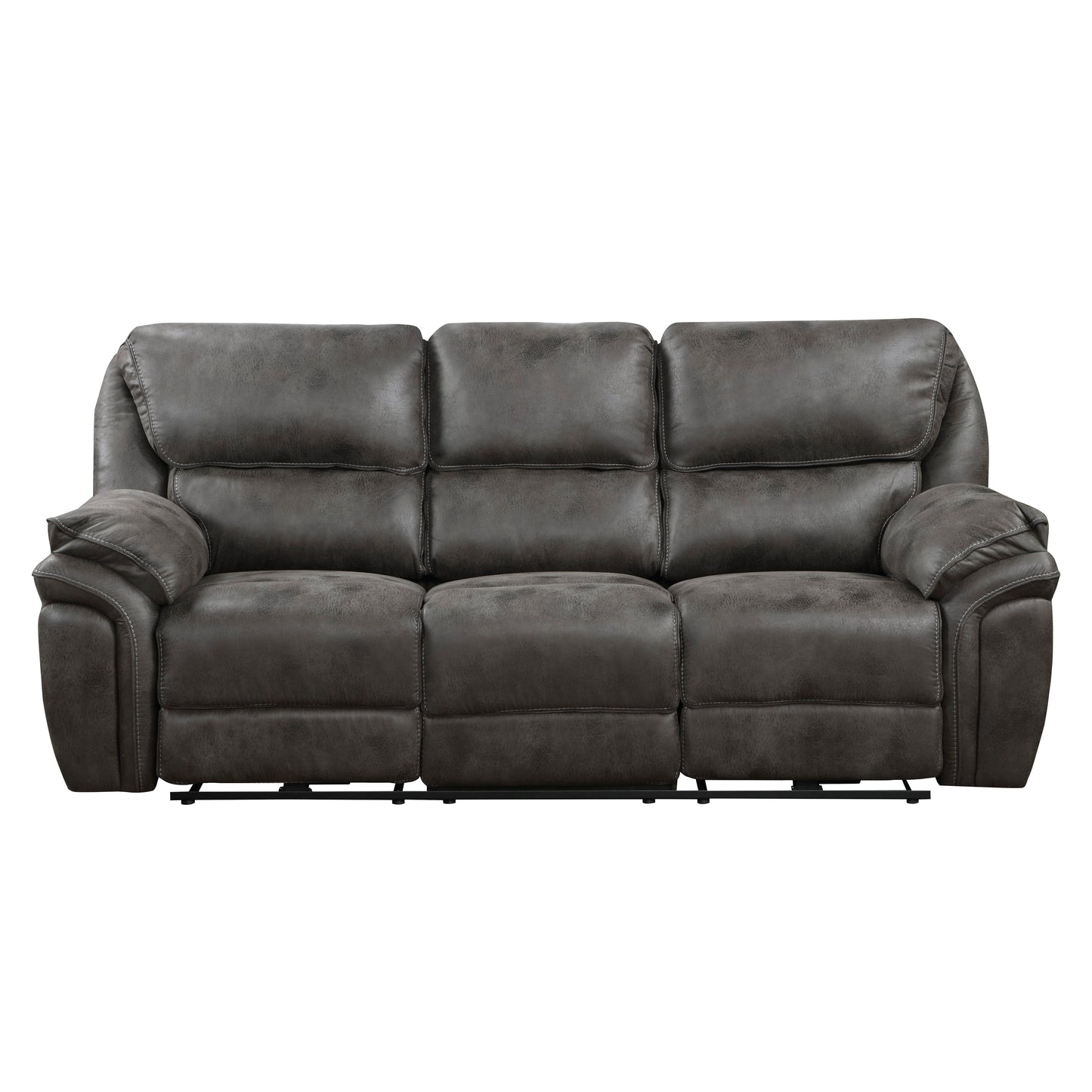 Proctor Gray Microfiber Power Double Reclining Sofa