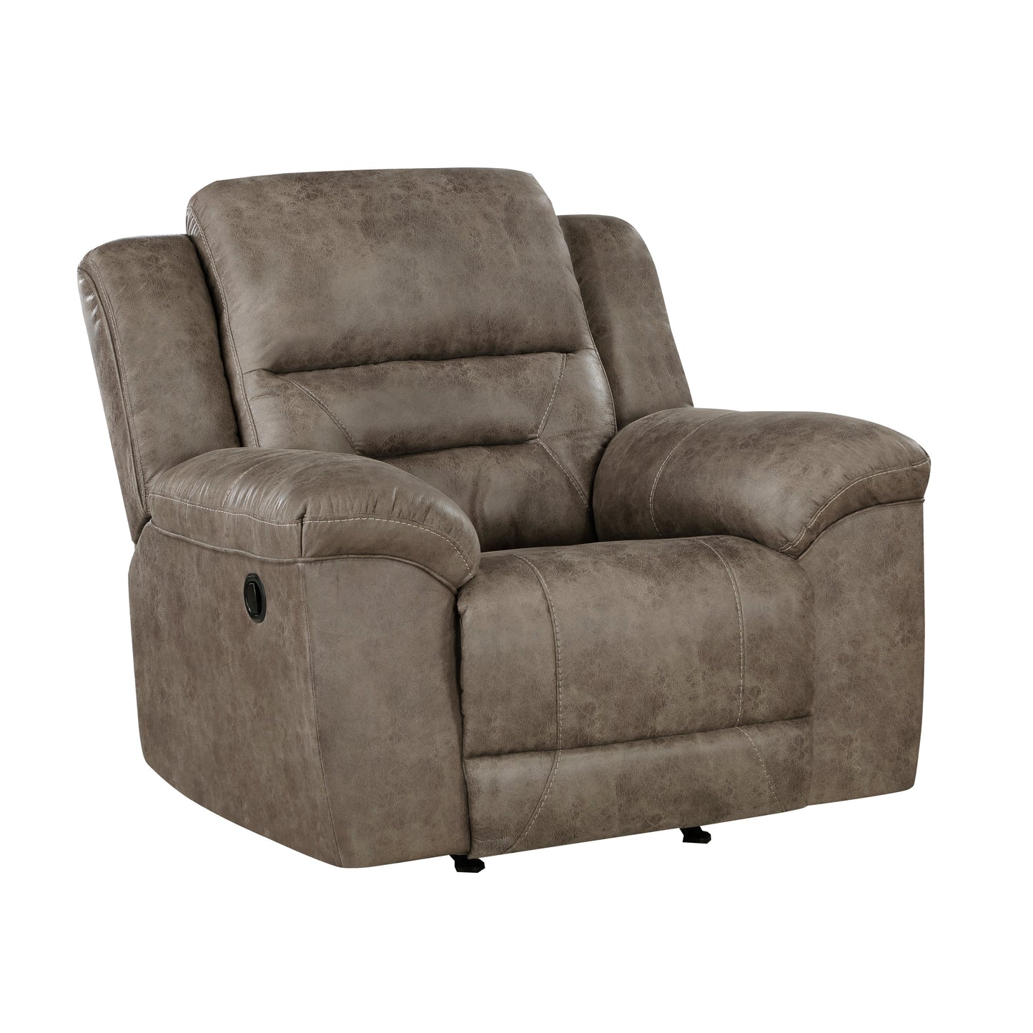 Hazen Brown Microfiber Rocker Reclining Chair