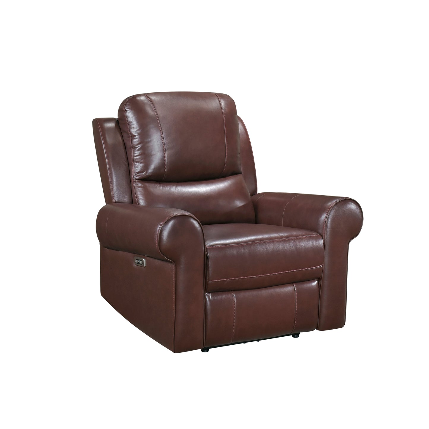 McCall Brown Leather Power Reclining Chair with Power Headrest