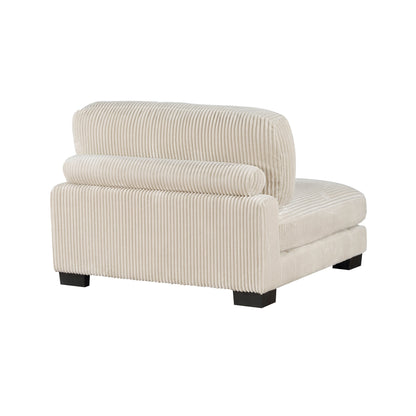 Traverse Beige Corduroy Armless Chair