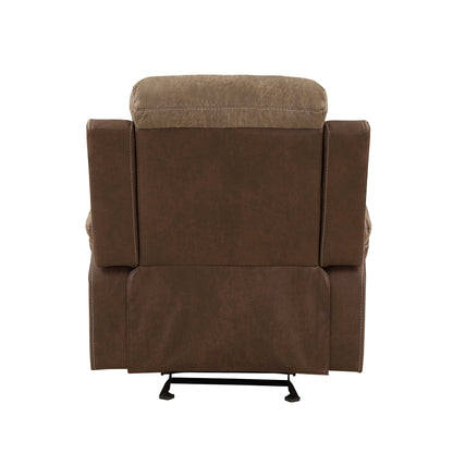 Glendale Brown Microfiber Glider Reclining Chair